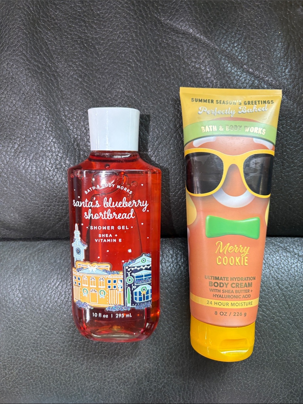 Bath and body works merry cookie and Santa’s blueberry shortbread set